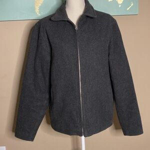 Vintage men’s wool peacoat zip up jacket